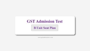 GST B Unit Seat Plan